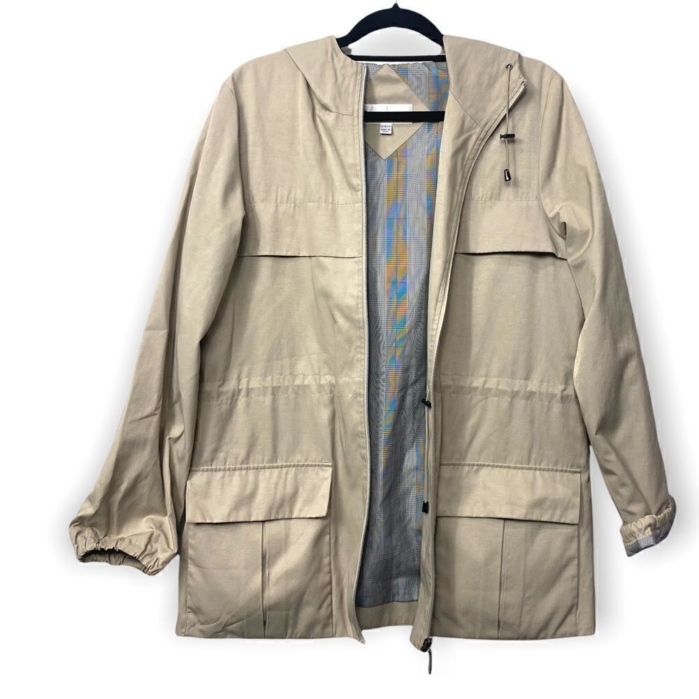 Women's Pendleton Beige Zip Up Hooded jacket